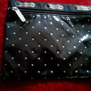 Le Sportsac Vinyl Zippered Pouch NWOT